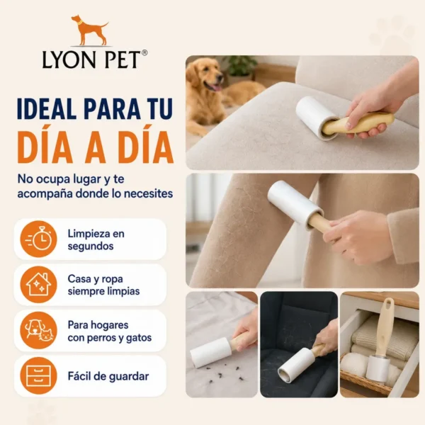 Rodillo Quita Pelusa Y Pelos De Perros Y Gatos X3 Unidades Lint Roller