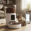Comedero Automático Para Mascotas Wifi Interactivo Smart-Tek Pf150 4kg Color Blanco
