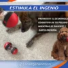 Juguete Dosificador De Alimento Para Perros Ansiosos Energeneration Rocky Color Rojo