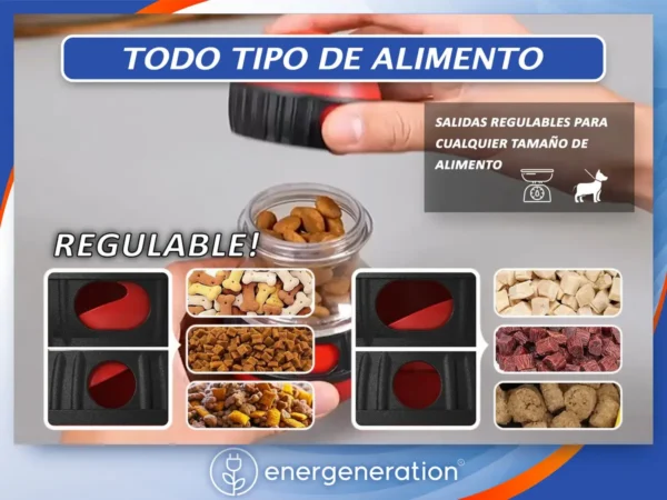 Juguete Dosificador De Alimento Para Perros Ansiosos Energeneration Rocky Color Rojo