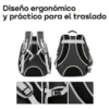 Mochila Transportadora Para Mascotas Cápsula Transparente Waggs Color Gris