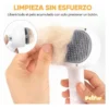 Cepillo A Vapor Profesional para Perros y Gatos Pet Fur Metal Blanco