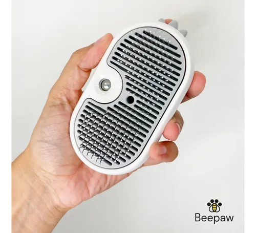 Cepillo A Vapor para Perros y Gatos Beepaw Groom-e Metal Cardina Gris