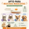 Cepillo Peine A Vapor Quita Pelos para Mascotas Masajeador Crema