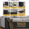 Rascador Autoadhesivo Premium Para Gatos Sillón Esquinero 100x50 Gris Grafito
