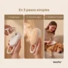 Kit Cepillo A Vapor + Guante para Perros y Gatos VeloPet Blanco y Negro