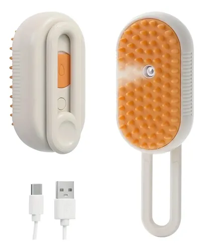 Cepillo A Vapor 3 En 1 Automático para Perros y Gatos Import.Giper Blanco