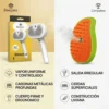 Cepillo A Vapor para Perros y Gatos Beepaw Strock-e Metal Cardina Blanco