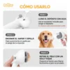 Cepillo A Vapor Profesional para Perros y Gatos Pet Fur Metal Blanco