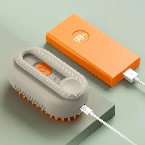 Cepillo Peine A Vapor para Mascotas Masajeador Ocean Gadgets Beige