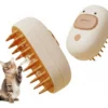 Cepillo A Vapor 3 En 1 USB para Perros y Gatos Silicona