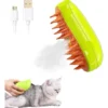 Cepillo A Vapor 3 En 1 Tipo Guante para Perros y Gatos Newtek Amarillo