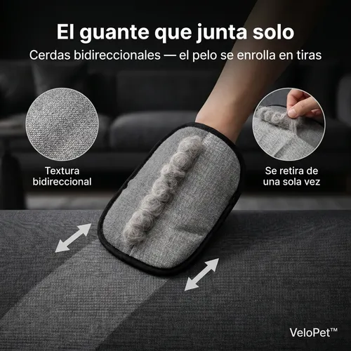 Cepillo A Vapor + Guante Quita Pelos para Perros y Gatos Combo VeloPet