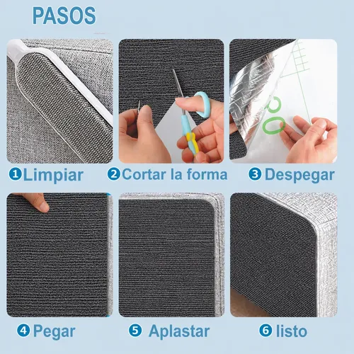 Rascador Autoadhesivo Premium Para Gatos Sillón Esquinero 100x50 Gris Grafito