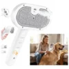 Cepillo A Vapor Profesional para Perros y Gatos Pet Fur Metal Blanco