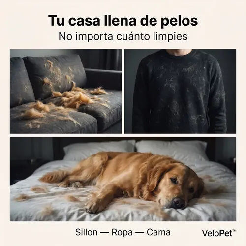Kit Cepillo A Vapor + Guante para Perros y Gatos VeloPet Blanco y Negro