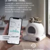 Arenero Autolimpiante para Gatos con Sensores Infrarrojos y Contenedor 9 L