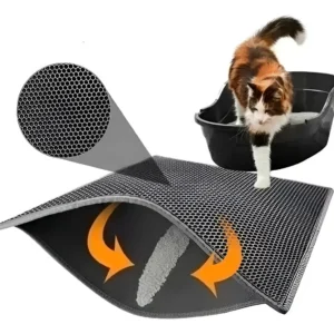Alfombra Atrapa Arena para Salida de Arenero de Gatos 75x55 cm