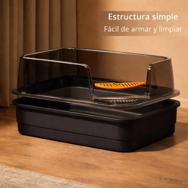 Arenero Litera Semi Cerrada para Gatos con Pala