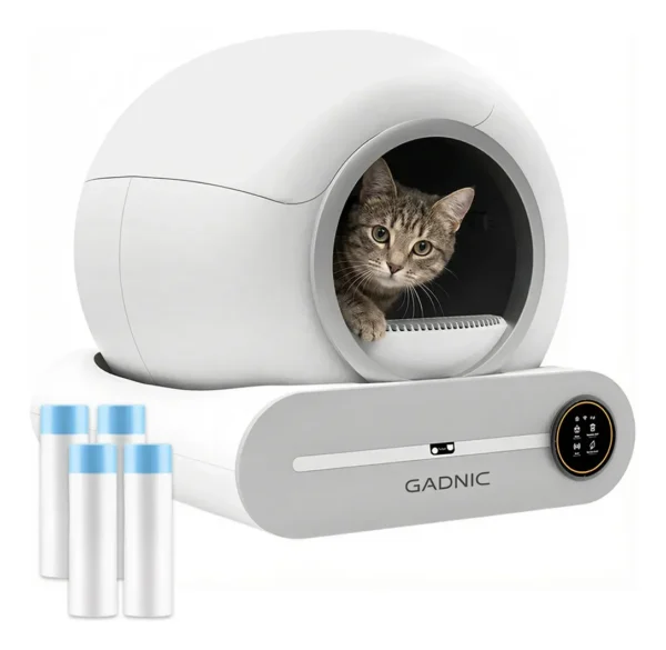 Arenero Autolimpiante para Gatos con Sensores Infrarrojos y Contenedor 9 L
