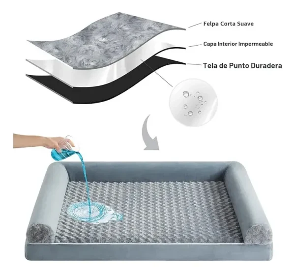 Cama Ortopédica para Perros Memory Foam Gel Antideslizante