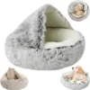 Cama Cueva para Gatos y Perros de Felpa Plush 45x45 cm