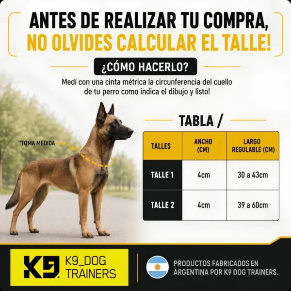 Collar Regulable de Entrenamiento 40 mm para Perros