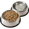 Comedero Bebedero Kit 2 Platos Acero Inoxidable 26 cm para Perros y Gatos