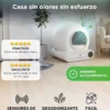 Arenero Autolimpiante para Gatos con Sensores Infrarrojos y Contenedor 9 L