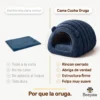 Cama Cucha Oruga Cerrada para Perros y Gatos Lavable