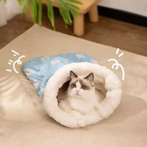 Cama Cueva Bolsa de Dormir para Gatos y Perros