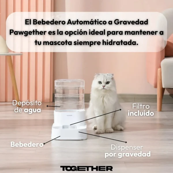 Bebedero de Gravedad 3.5 L para Perros y Gatos