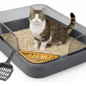 Arenero Litera Semi Cerrada para Gatos con Pala
