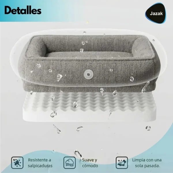 Cama Ortopédica Antiestrés Grande para Perros y Gatos Lavable e Impermeable