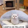 Cama Cueva para Gatos y Perros de Felpa Plush 45x45 cm